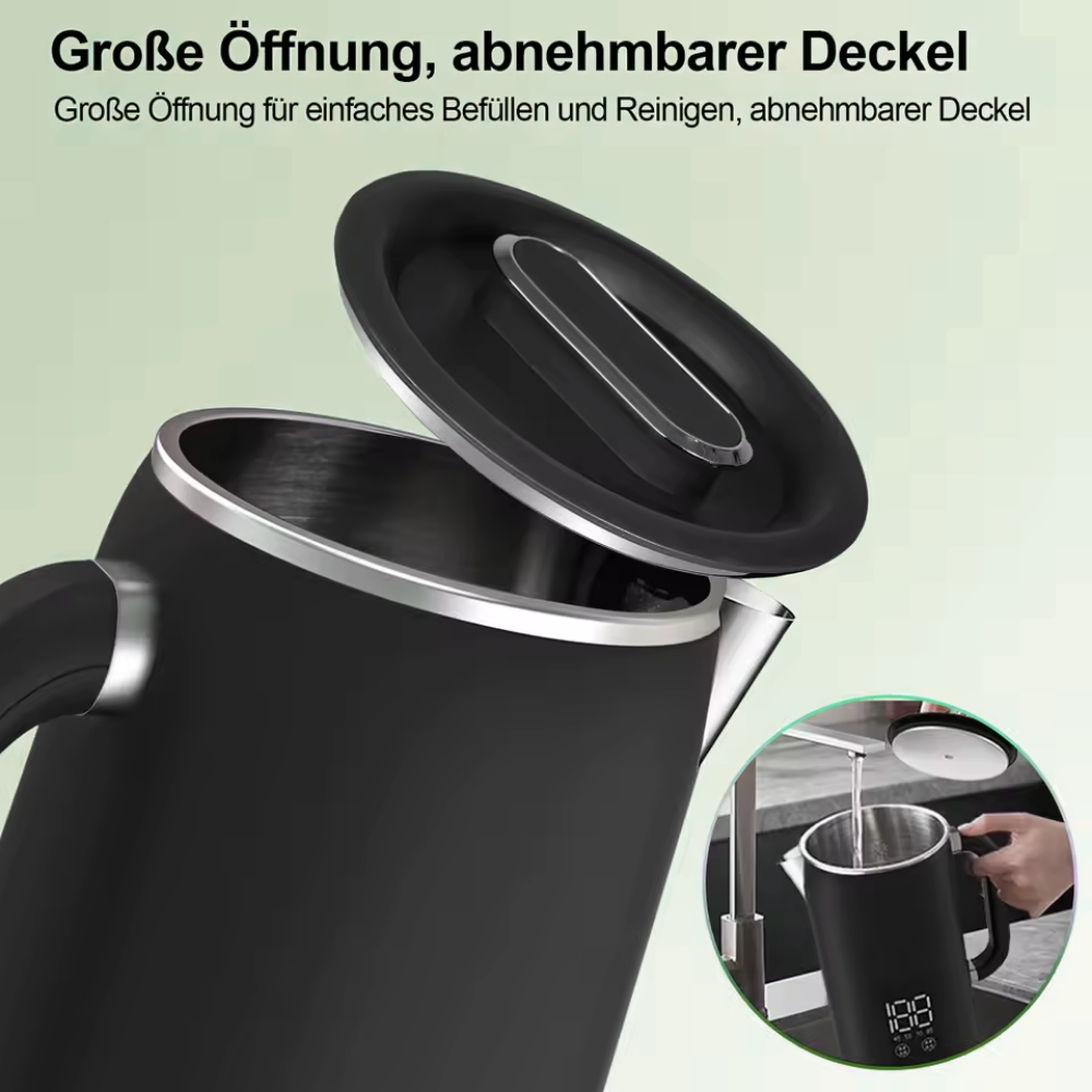 Heimwert Comfort Control Wasserkocher – Präzise Temperaturregelung, schnelles Erhitzen und elegantes Design für perfekt temperierte Getränke